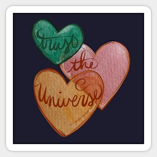 Trust The Universe Hearts Sticker